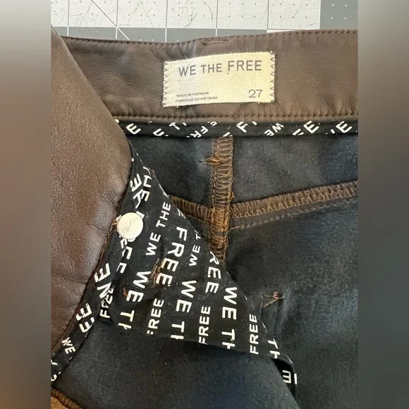 Free People Sycamore Vegan Brown Midi Skirt, Sz 27 - Picture 7 of 11